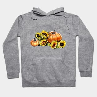 Pumpkin and sunflowers Hoodie